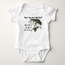 Funny Baby Vater Bass Fishing Sports Hobby Baby Strampler