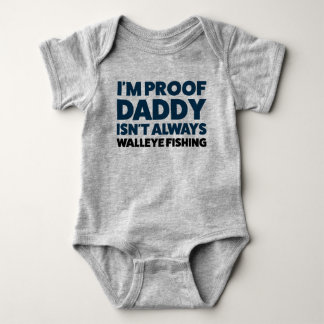 Funny Baby Walleye Fischen Jersey Bodysuit Shirt