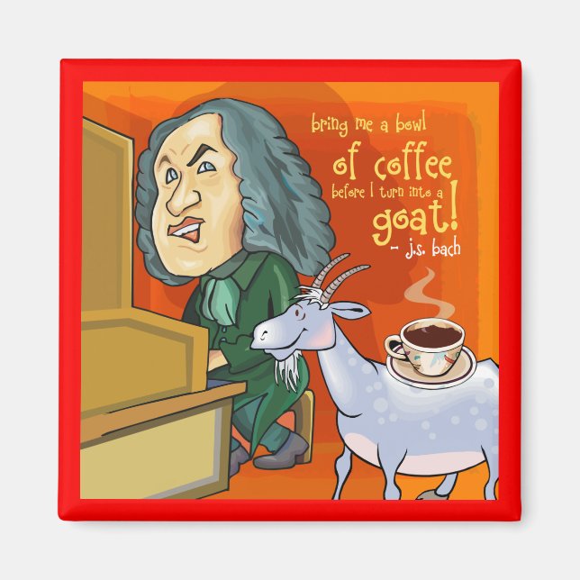 Funny Bach Composer Magnet (Devant)