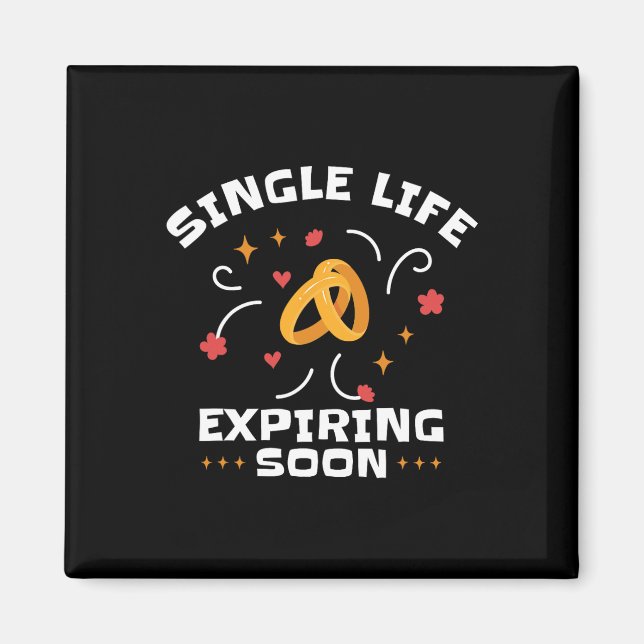 Funny Bachelor Junggeselinnen-Abschied Single Life Magnet (Vorne)