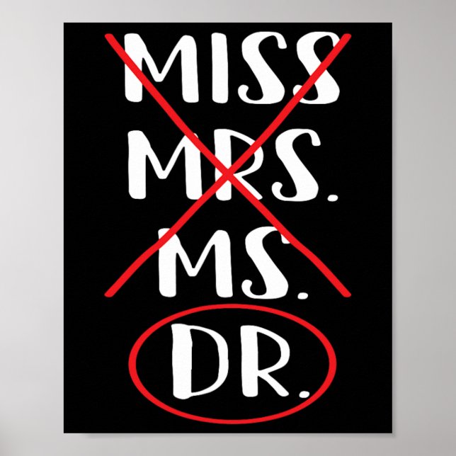 Funny Bachelor Master Doktorat Dr. Phd Poster (Vorne)