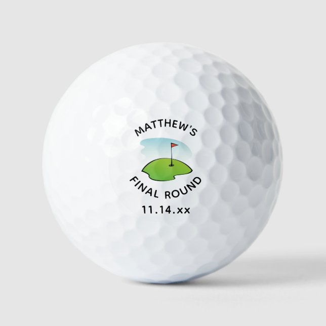 Funny Bachelor Party Golfer Gastgeschenk Hochzeit Golfball (Vorderseite)