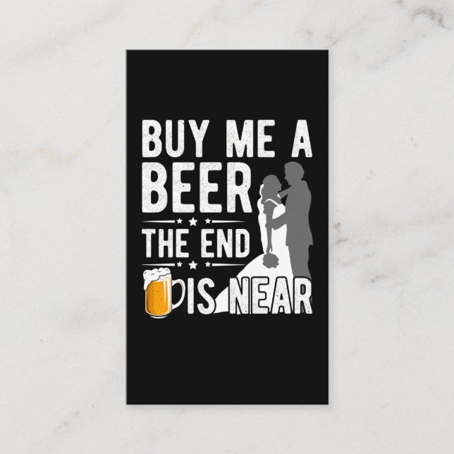Funny Bachelor Party Groom Wedding Beer Visitenkarte (Vorderseite)