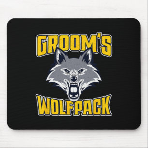 Funny Bachelor Party Groom's Wolfpack Wedding Part Mousepad