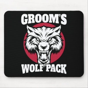 Funny Bachelor Party Groom's Wolfpack Wedding Part Mousepad