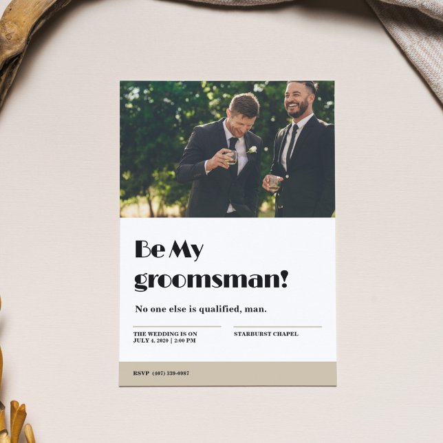Funny Bachelor Party ist mein Trauzeuge Vorschlag Einladung (Modern Bachelor Party Invitation)