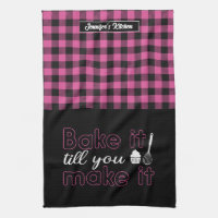 Funny Backbake es, bis Sie es rosa Kariert machen