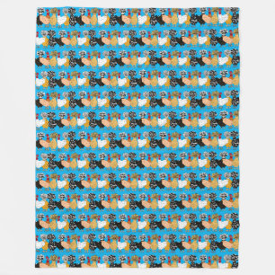 Funny Backyard Chickens Polish Hens Polka Dot Fleecedecke