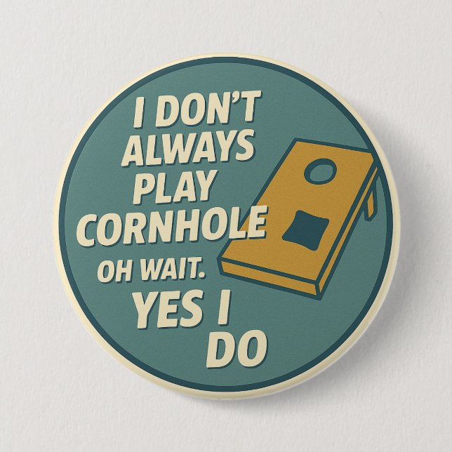 Funny Backyard Game Enthusiast Cornhole Player Button (Vorderseite)