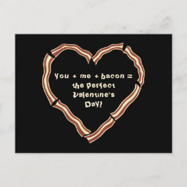 Funny Bacon Herz Feiertagspostkarte