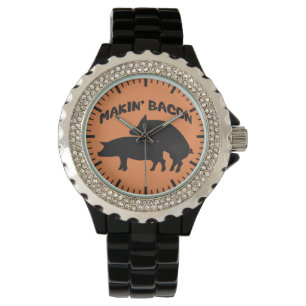 Funny Bacon Novelle Armbanduhr