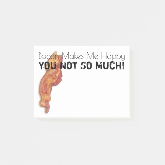 Funny Bacon Post-it Klebezettel (Vorderseite)