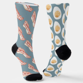 Funny Bacon und Eggs Muster Socken