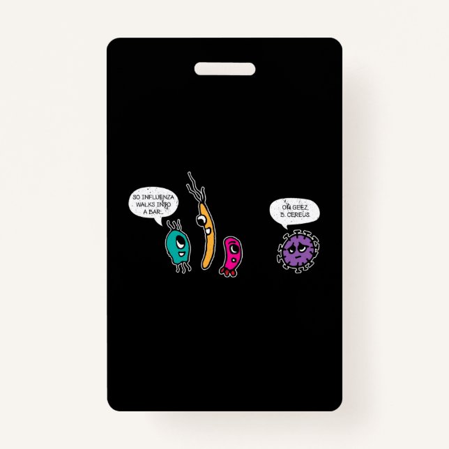 Funny Bacteria Pun Biology Science Biologe Ausweis (Vorderseite)