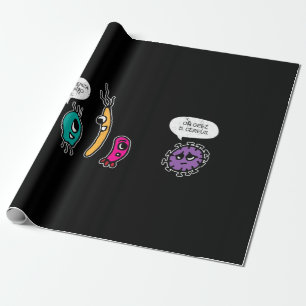 Funny Bacteria Pun Biology Science Biologe Geschenkpapier