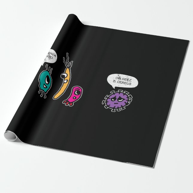 Funny Bacteria Pun Biology Science Biologe Geschenkpapier (Ungerollt)