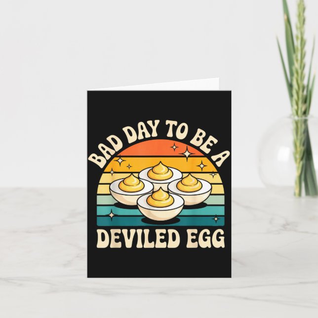 Funny Bad Day To Be A Deviled Egg Meme  Karte (Vorderseite)