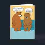 Funny Bad Fur Day Birthday Karte<br><div class="desc">This funny cartoon birthday card feature a bear who doesn't want to go out beursache of a bad fur day. We've all been there. Thank you for choosing this original design by © Chuck Ingwersen. I post cartoons every day on Instagram: https://www.instagram.com/captainscratchy</div>