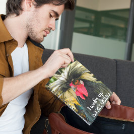 Funny Bad Hair Chicken Foto Meme Notizblock