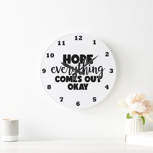 Funny Bad Inspiration Wort Kunst Große Wanduhr (Zuhause)