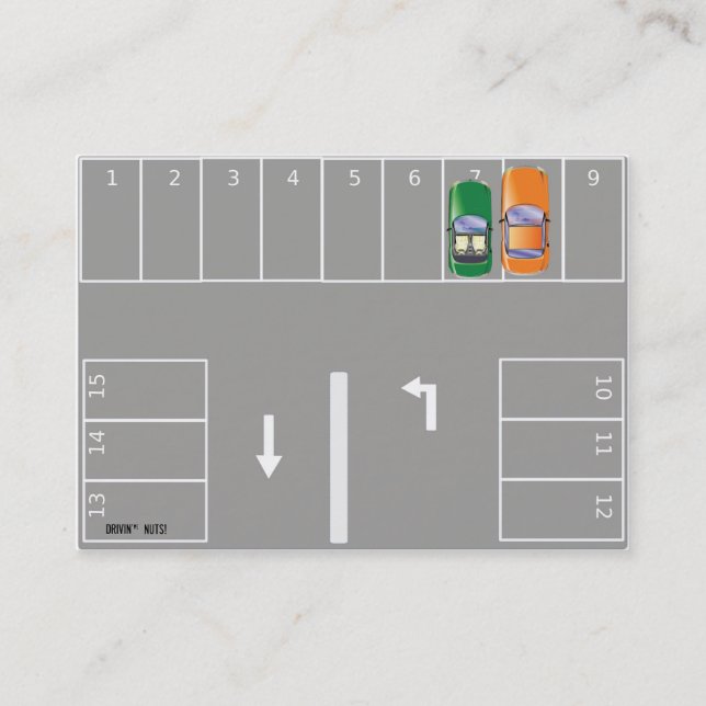Funny Bad Parking Hinweis Visitenkarte (Vorderseite)