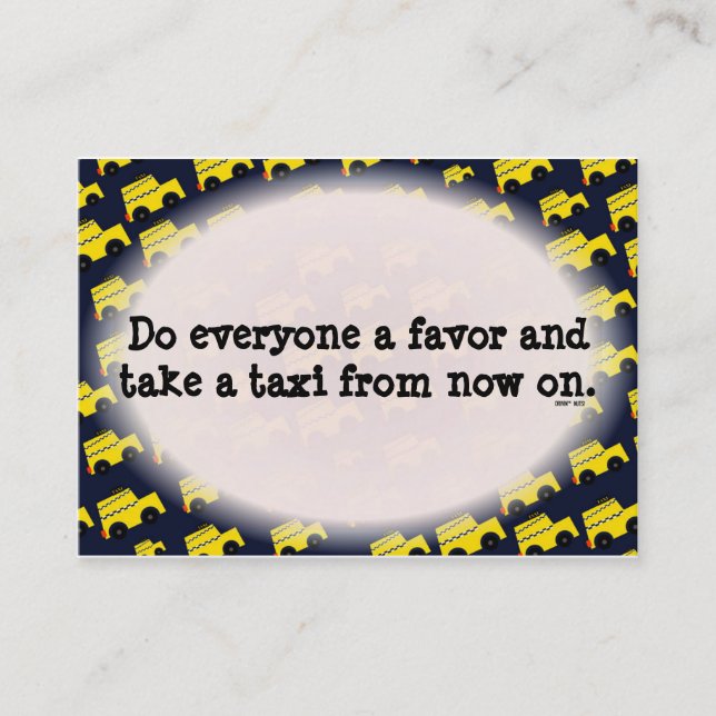 Funny Bad Parking Hinweis Visitenkarte (Vorderseite)