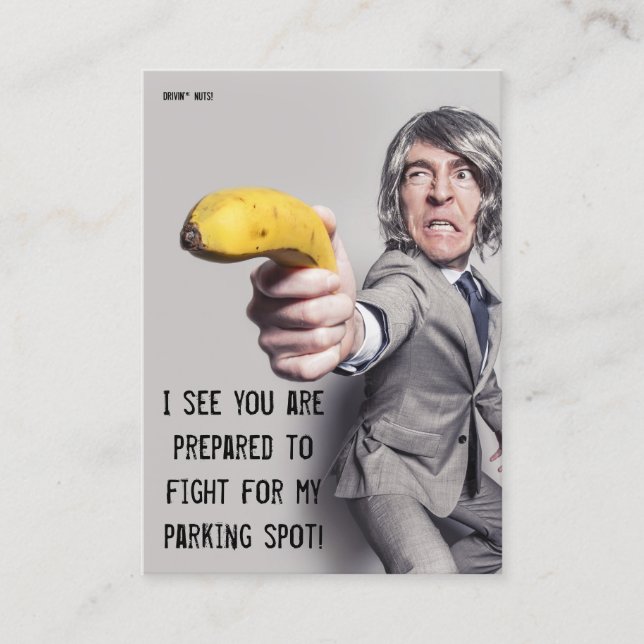 Funny Bad Parking Hinweis Visitenkarte (Vorderseite)