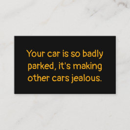 Funny Bad Parking Telefonnummerkarte