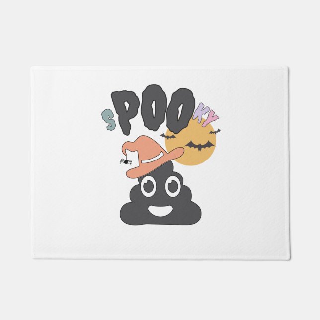 Funny Bad Spaß Halloween Spooky Poo Design Fußmatte (Vorderseite)