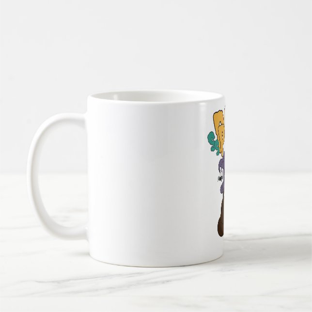 Funny Bad Spaß Halloween Spooky Poo Design Kaffeetasse (Links)