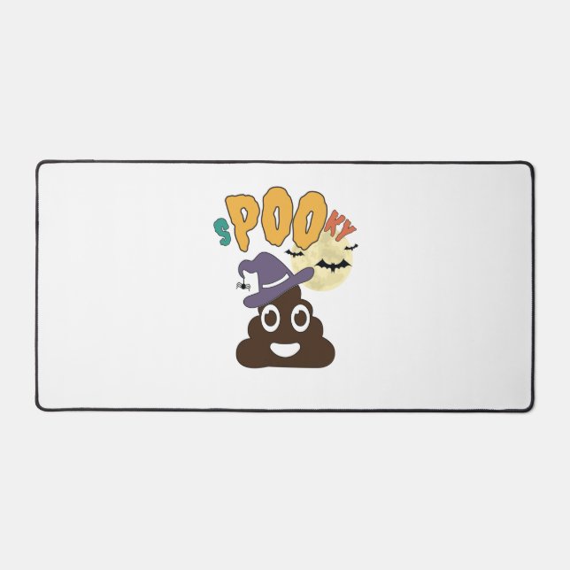 Funny Bad Spaß Halloween Spooky Poo Design Schreibtischunterlage (Vorderseite)