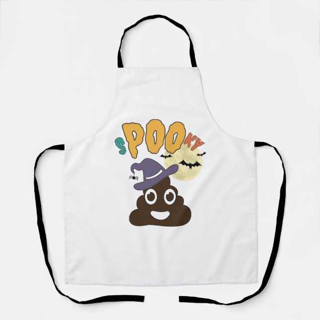 Funny Bad Spaß Halloween Spooky Poo Design Schürze (Vorderseite)