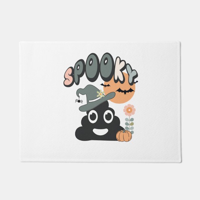 Funny Bad Spaß Niedlich Retro Halloween Spooky P Fußmatte (Vorderseite)