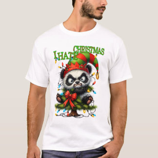 Funny bad temperierter Weihnachtspanda T-Shirt