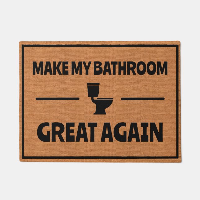 Funny Bad Toilette Spaß Rustikal Minimalistisch Fußmatte (Vorderseite)