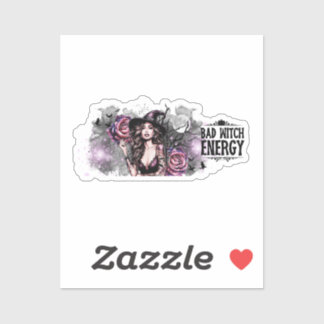 Funny Bad Witch Energy Aufkleber