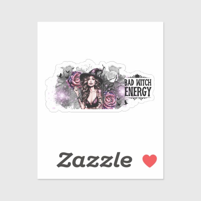 Funny Bad Witch Energy Aufkleber (Blatt)