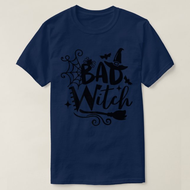 Funny Bad Witch Halloween T-Shirt (Design vorne)