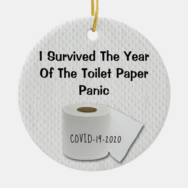 Funny Bad Year Toilettenpapier 2020 Weihnachten Keramik Ornament (Vorne)