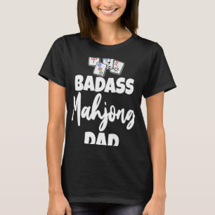Funny Badass Mohjong Vater Tee Shirts Women Game L