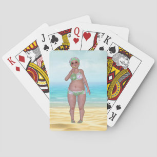 Funny Bade Beauty Beach Spielkarten