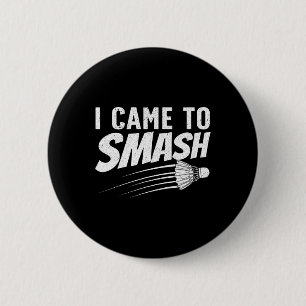Funny Badminton Design für Männer Frauen Kinder Ba Button