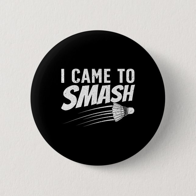 Funny Badminton Design für Männer Frauen Kinder Ba Button (Vorderseite)