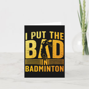 Funny Badminton Design für Männer Frauen Kinder Ba Karte