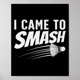 Funny Badminton Design für Männer Frauen Kinder Ba Poster