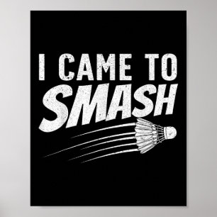 Funny Badminton Design für Männer Frauen Kinder Ba Poster
