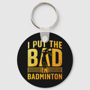 Funny Badminton Design für Männer Frauen Kinder Ba Schlüsselanhänger