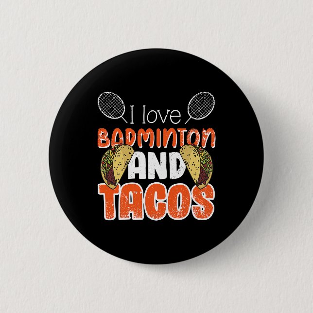 Funny Badminton - Geschenkidee für Badminton Playe Button (Vorderseite)