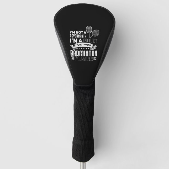 Funny Badminton Gift Idee für Badminton Player Golf Headcover (Vorderseite)