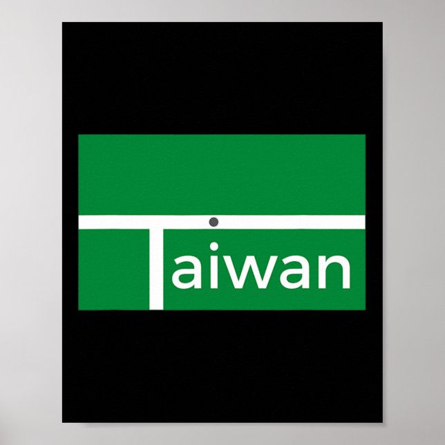 Funny Badminton Match Taiwan Neues Flaggendesign Poster (Vorne)